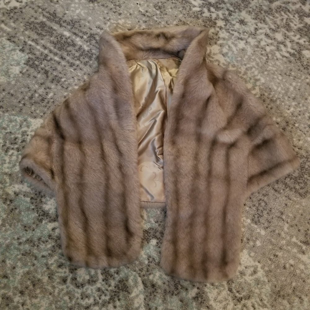 Vintage Sears Faux Fur Cloak